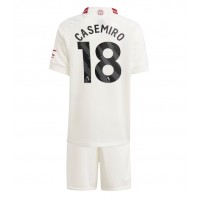 Fotbalové Dres Manchester United Casemiro #18 Dětské Alternativní 2023-24 Krátký Rukáv (+ trenýrky)